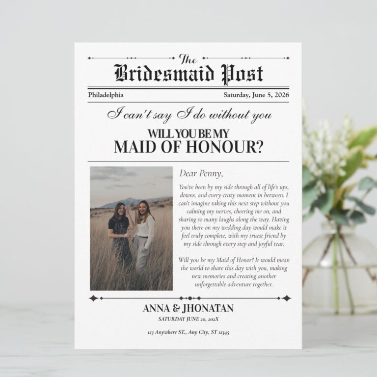 bridesmaid proposal invitation
